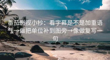 番茄影视小抄：看字幕是不是加重语气→做把单位补到图旁→像做复写一句