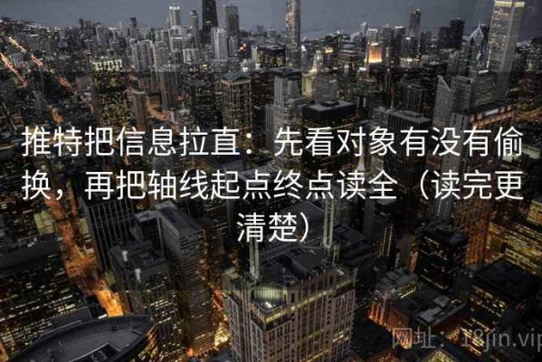 推特把信息拉直：先看对象有没有偷换，再把轴线起点终点读全（读完更清楚）