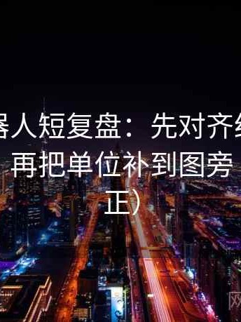 爱看机器人短复盘：先对齐结尾是不是强收，再把单位补到图旁（三步校正）