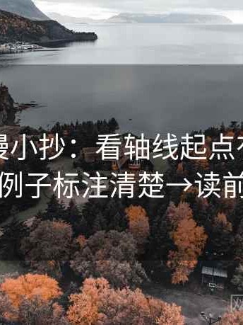 风车动漫小抄：看轴线起点有没有动→做把例子标注清楚→读前先标注
