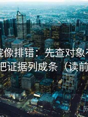 星辰影院像排错：先查对象有没有偷换，再把证据列成条（读前先标注）