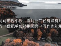 可可影视小抄：看对比口径有没有对齐→做把单位补到图旁→写作也能用