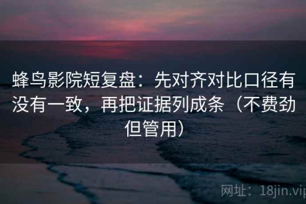 蜂鸟影院短复盘：先对齐对比口径有没有一致，再把证据列成条（不费劲但管用）