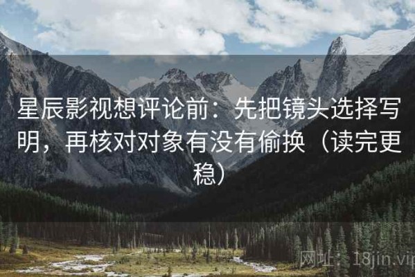 星辰影视想评论前：先把镜头选择写明，再核对对象有没有偷换（读完更稳）