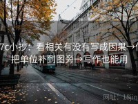 17c小抄：看相关有没有写成因果→做把单位补到图旁→写作也能用