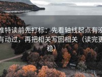推特读前先打标：先看轴线起点有没有动过，再把相关写回相关（读完更稳）