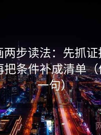 虫虫漫画两步读法：先抓证据是不是偏薄，再把条件补成清单（像做复写一句）
