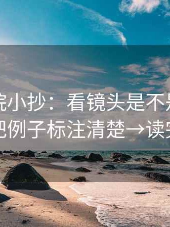 星空影院小抄：看镜头是不是只给一面→做把例子标注清楚→读完更清醒