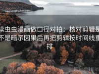 读虫虫漫画做口径对拍：核对剪辑是不是暗示因果后再把剪辑按时间线重排