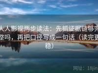人人影视两步读法：先抓证据链够完整吗，再把口径写成一句话（读完更稳）