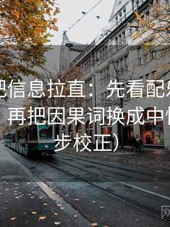 茶杯狐把信息拉直：先看配乐是不是推情绪，再把因果词换成中性词（三步校正）
