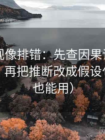 欧乐影视像排错：先查因果词有没有带方向，再把推断改成假设句（评论也能用）