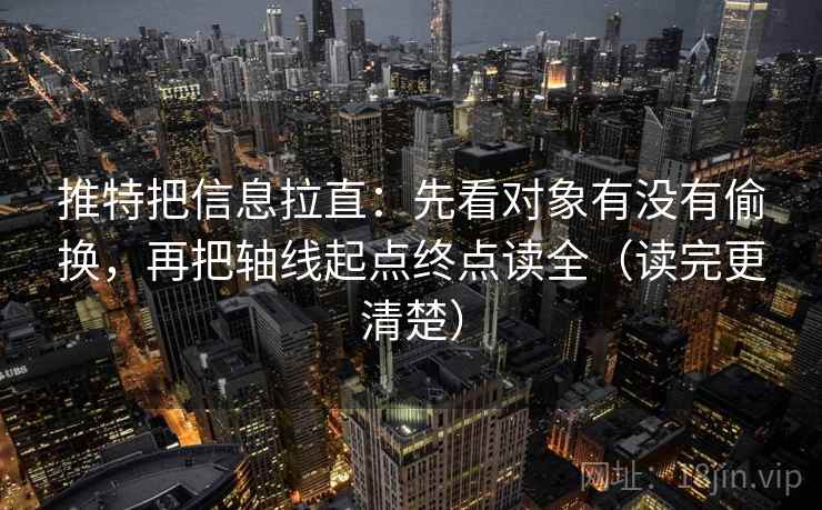 推特把信息拉直:先看对象有没有偷换,再把轴线起点终点读全(读完更清楚) 推特把信息拉直:先看对象有没有偷换,再把轴线起点终点读全(读完更清楚)